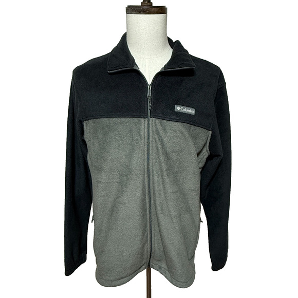 Columbia Jacket Mens Large Blue Gray Steens Mountain Fleece Full Zip Outdoors - Picture 1 of 10